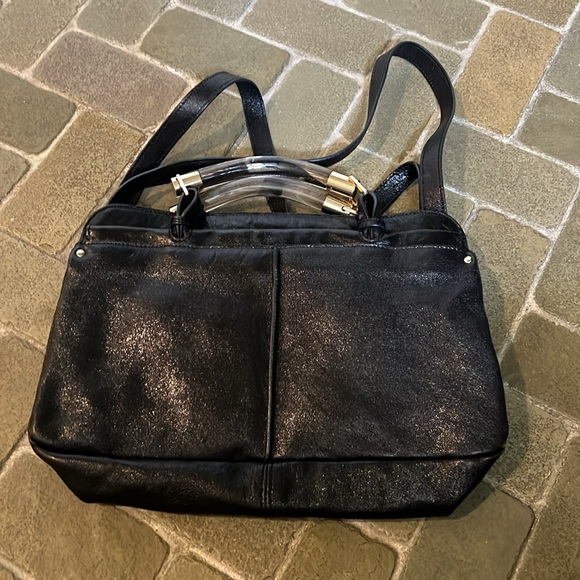 Vintage Leather Chloe Handbag with Lucite handles EUC - Picture 4 of 9